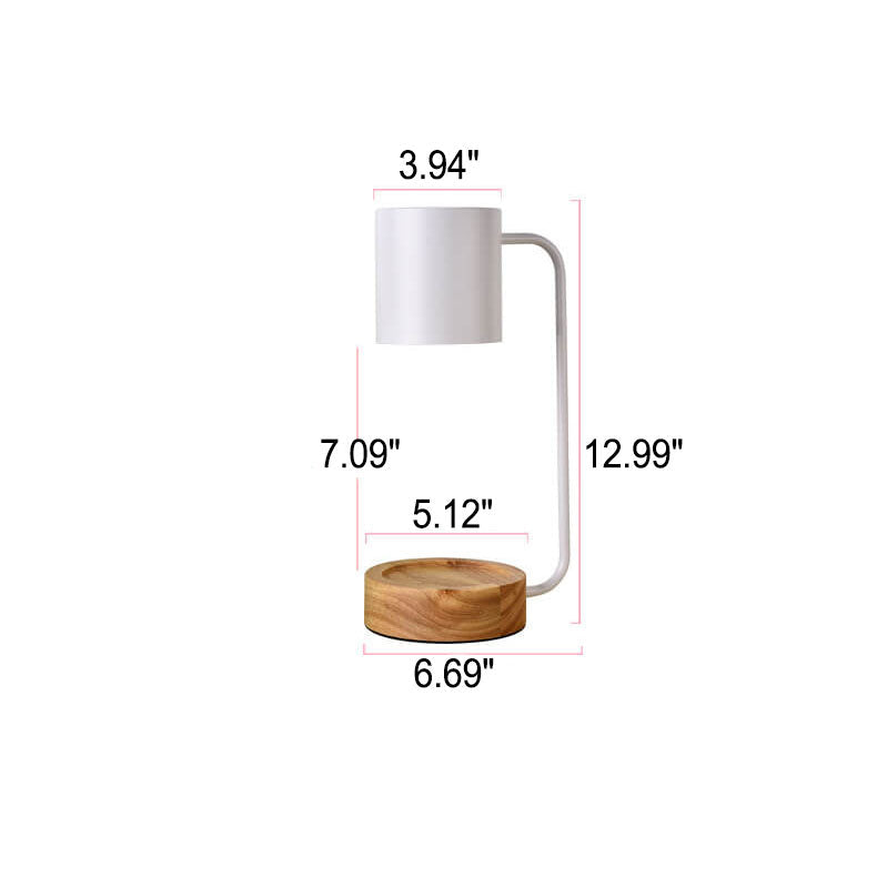 Flameless Scented Wax Warmer Lamp with Wood Base & Dimmable Ambient Light for Bedroom Living Room | Thomler