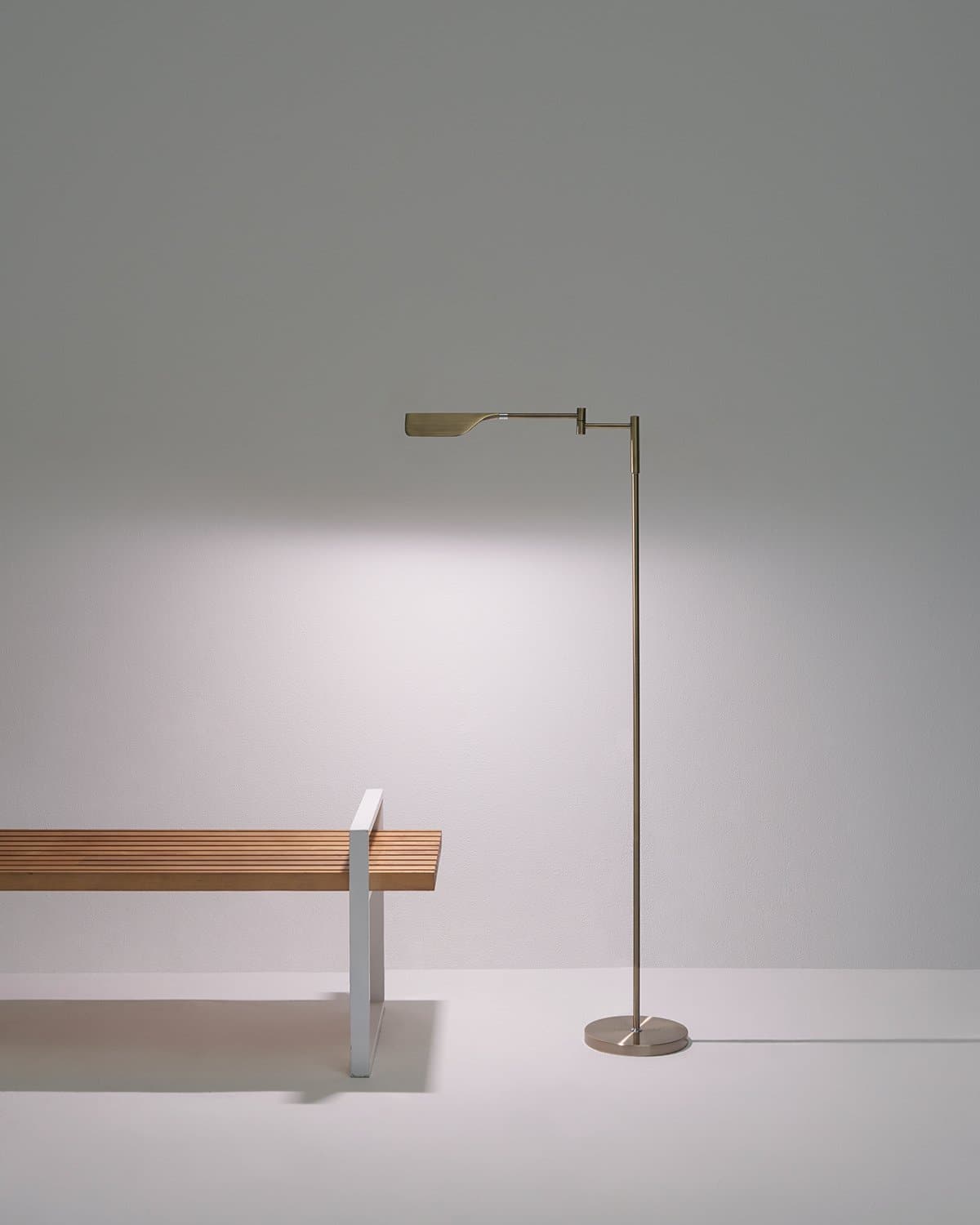 Vloerlamp LED Blad Design Minimalistisch 135cm Dimbaar Metaal | Sansoti