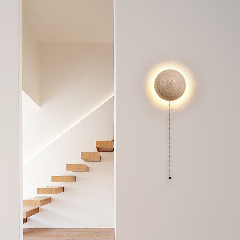Wall Lamp Yellow Travertine 5.9 in Modern Hallway Living Room Bedroom LED 10W Built-In Fixture | Thomler