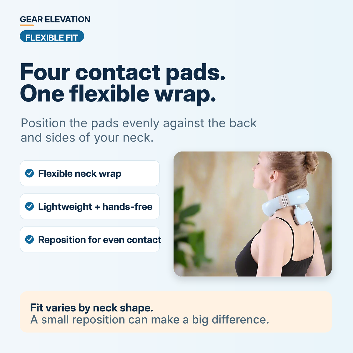 Cordless Pulse Stimulation Neck Relief Device with Heat – 9 Intensity Levels & Remote Control for Home, Office & Travel | Thomler