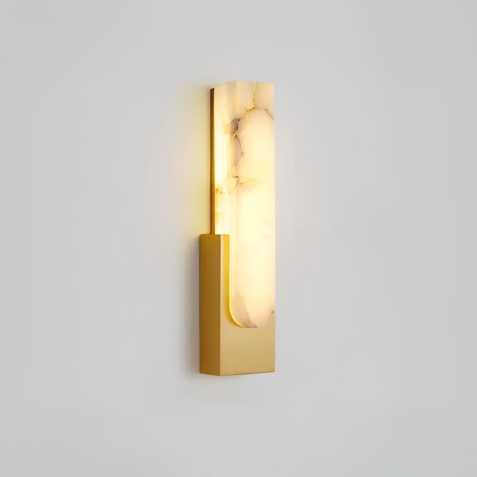 Wall Lamp Alabaster 19.7 in Gold LED Bedroom Hallway Modern Sconce Lighting Fixture | Thomler