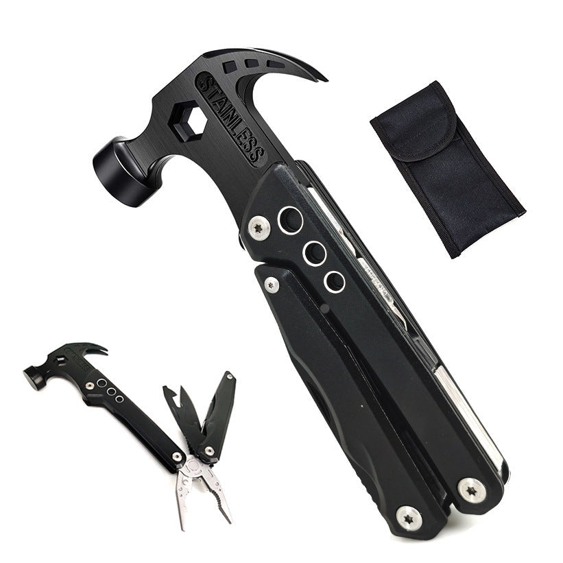 Compact Utility Hammer with 19 Built-In Tools for Home Repair, Camping, DIY Projects & Emergency Kits | Thomler