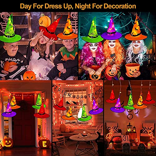 44 ft Witch Hat String Lights with 104 Warm White LEDs for Outdoor Halloween Decor | Thomler