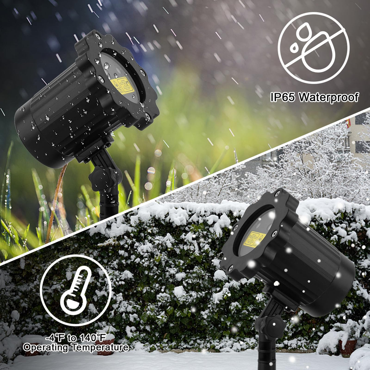 Outdoor Motion Laser Light with Remote and Auto Shutoff for Seasonal Yard Display | Thomler