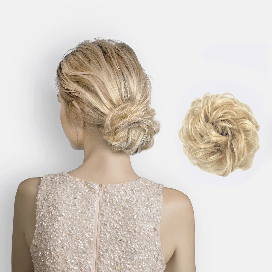 Messy Bun Hair Scrunchie – Instant Volume Ponytail Wrap for Thin or Fine Hair | Thomler