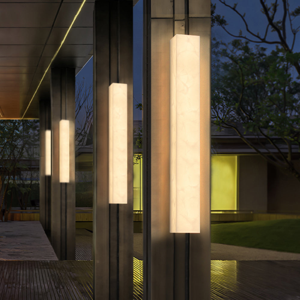 Wall Lamp Resin 23.6 in Waterproof LED Warm Outdoor Patio Porch Modern Minimalist Sconce Lighting | Thomler