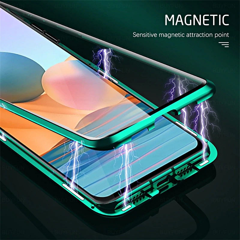 Magnetic Tempered Glass Phone Case for Samsung Galaxy with Dual-Sided Protection and Self-Locking Closure | Thomler