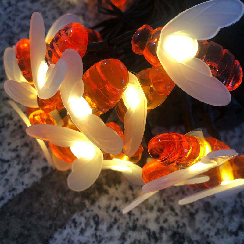 Solar Honeybee String Lights Outdoor Art Deco Multi-Color LED Garden Patio Decorative Light Strand Weatherproof for Yard Deck Fence Party | Thomler