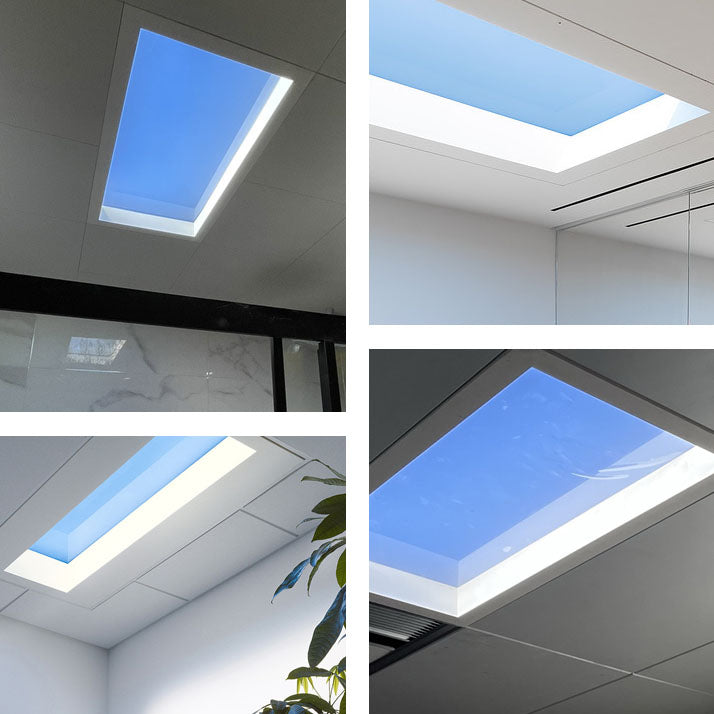 Ceiling Lamp Metal LED 60.0 cm x 30.0 cm Daylight Simulation Living Room Bedroom Recessed Smart Skylight Light | Thomler