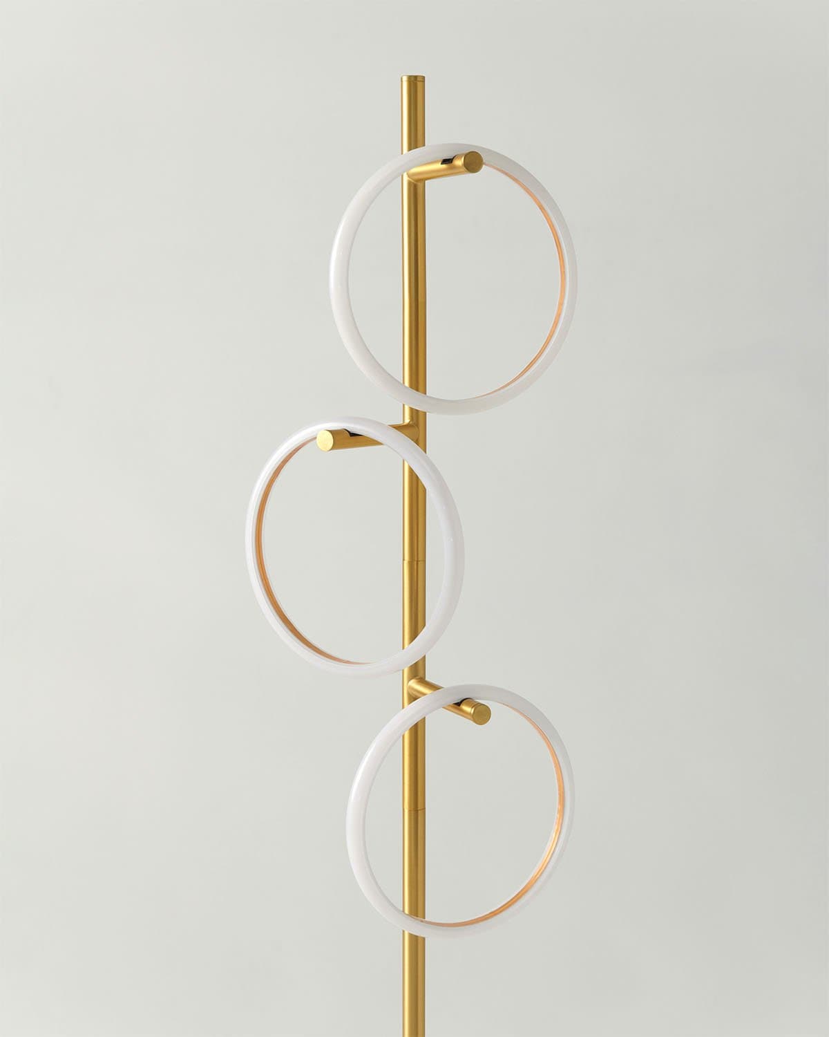 Vloerlamp Ring LED Dimbaar Goud Metaal 3 Lichtkringen Modern | Sansoti