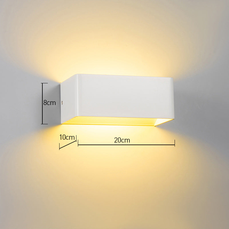 Wall Lamp Aluminium LED Up Down Indoor Hallway Bedroom Accent Lighting Modern Minimalist Sconce Black White | Thomler