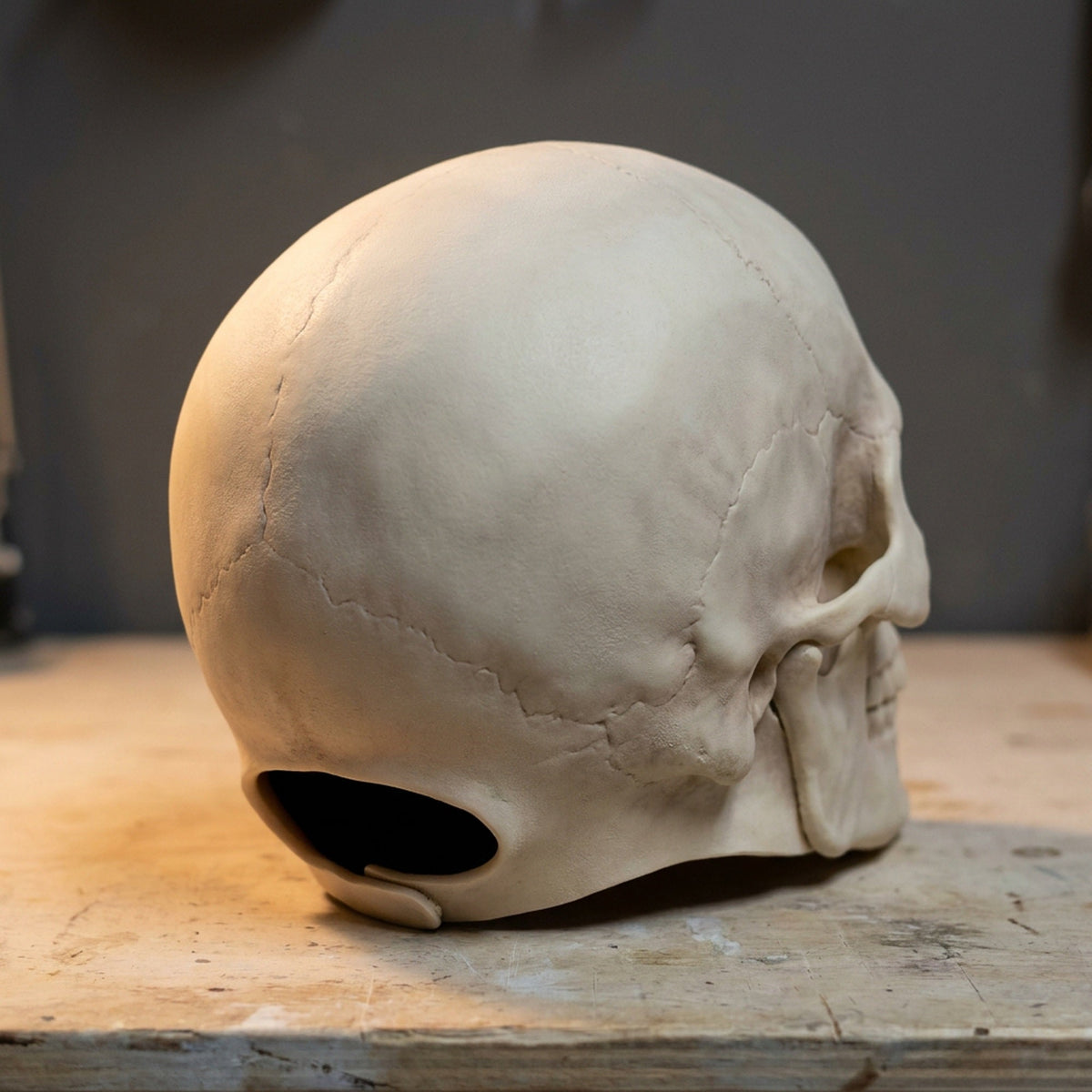 Articulated Skeleton Head Costume with Hinged Lower Jaw for Adults – Pale & Aged Finishes | Thomler
