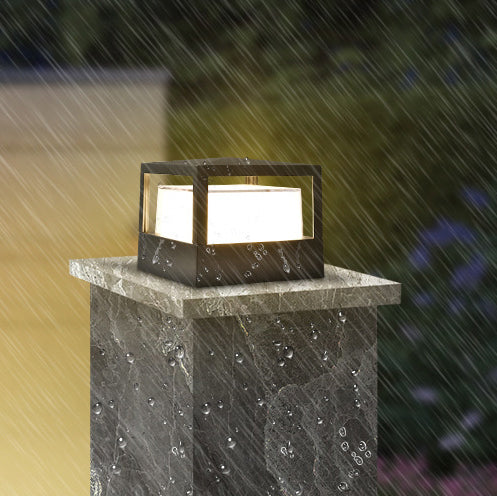 Weatherproof LED Exterior Sconce – Geometric Aluminum Fixture for Porch Patio Entry | Thomler
