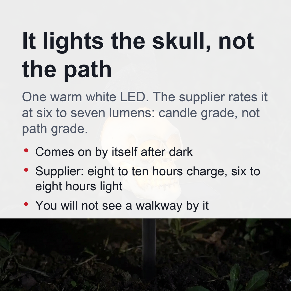 Solar Graveyard Skull with Crow Halloween Yard Decoration – Amber Glow LED Garden Ornament for Spooky Outdoor Display | Thomler
