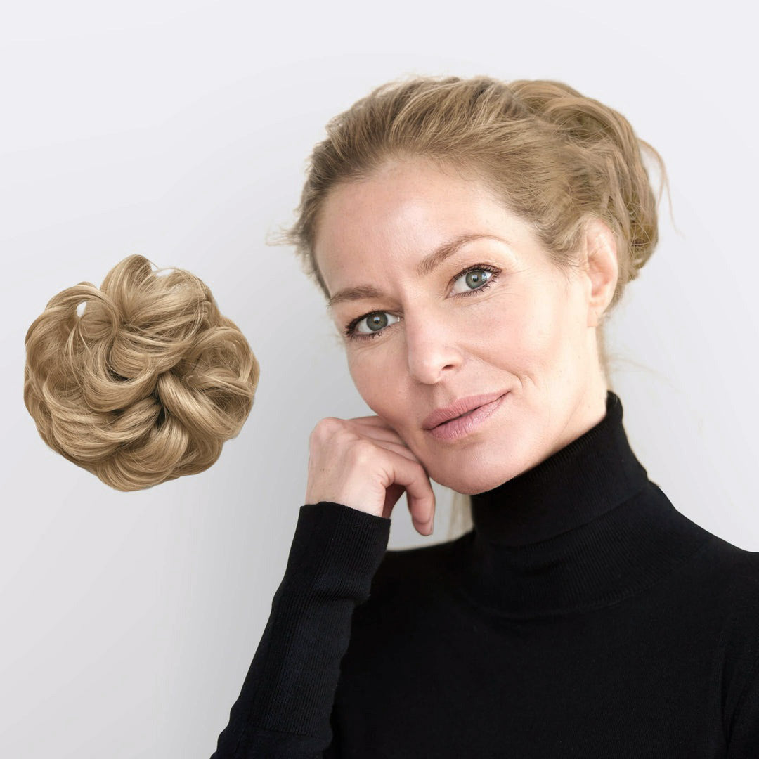 Messy Bun Hair Scrunchie – Instant Volume Ponytail Wrap for Thin or Fine Hair | Thomler