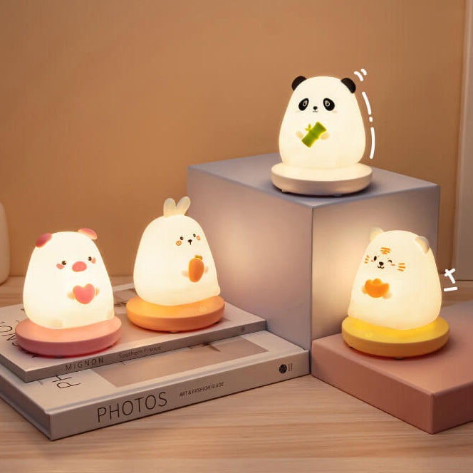 Silicone Animal Night Light for Kids – Soft LED Bedside Lamp, Rechargeable Glow Light for Nursery, Bedroom & Living Room Decor | Thomler