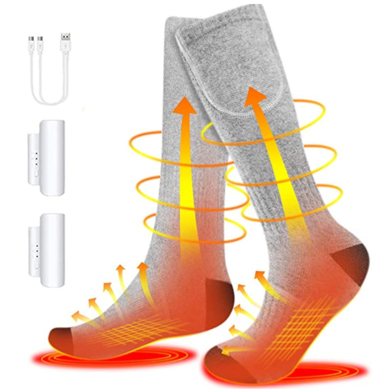 Battery-Powered Heated Socks with Rechargeable Warmth for Cold Weather, Winter Sports & Outdoor Activities | Thomler