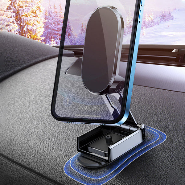 Dashboard Cell Phone Mount with Strong Magnet for Hands-Free Navigation in Any Vehicle Silver Black 360° Rotation Grip | Thomler