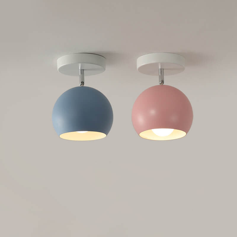 Modern Scandi Semi-Flush Ceiling Light with Wood & Metal Frame – 5 Color Options for Hallway, Bedroom, Living Room | Thomler