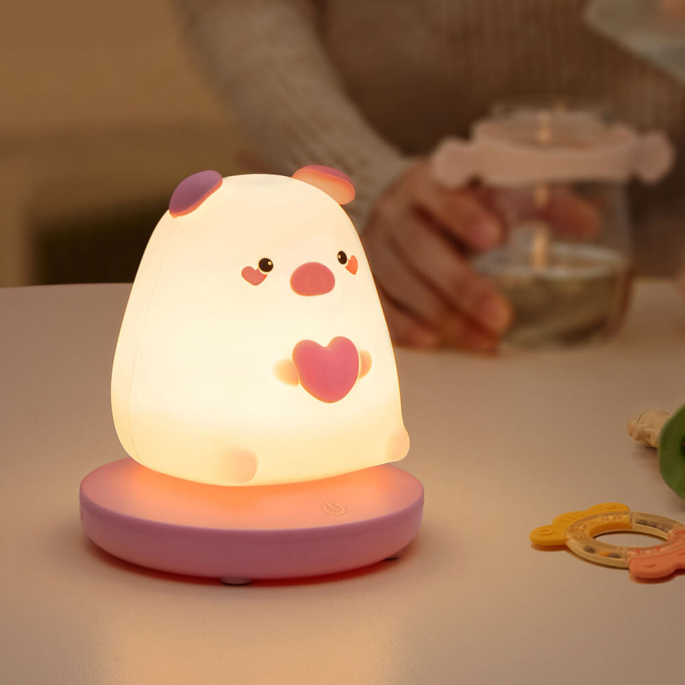 Silicone Animal Night Light for Kids – Soft LED Bedside Lamp, Rechargeable Glow Light for Nursery, Bedroom & Living Room Decor | Thomler