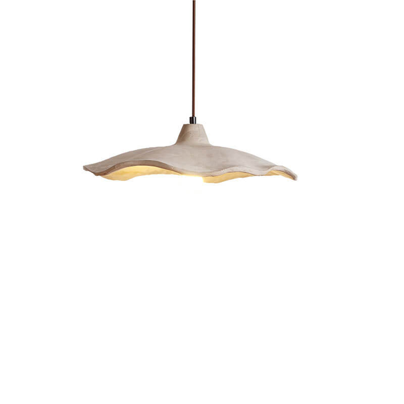 Chandelier Cement 9.8 in Pendant Industrial Lighting Pottery Yellow Living Room Bedroom Fixture | Thomler