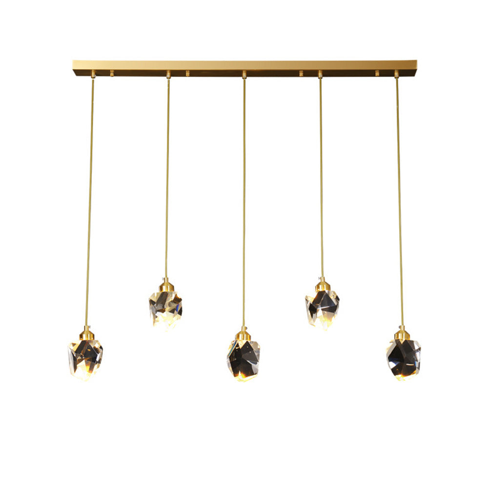 Pendant Light Glass Metal Adjustable Gold Dining Room Kitchen Island Hanging Ceiling Lamp Modern Teardrop Lighting | Thomler