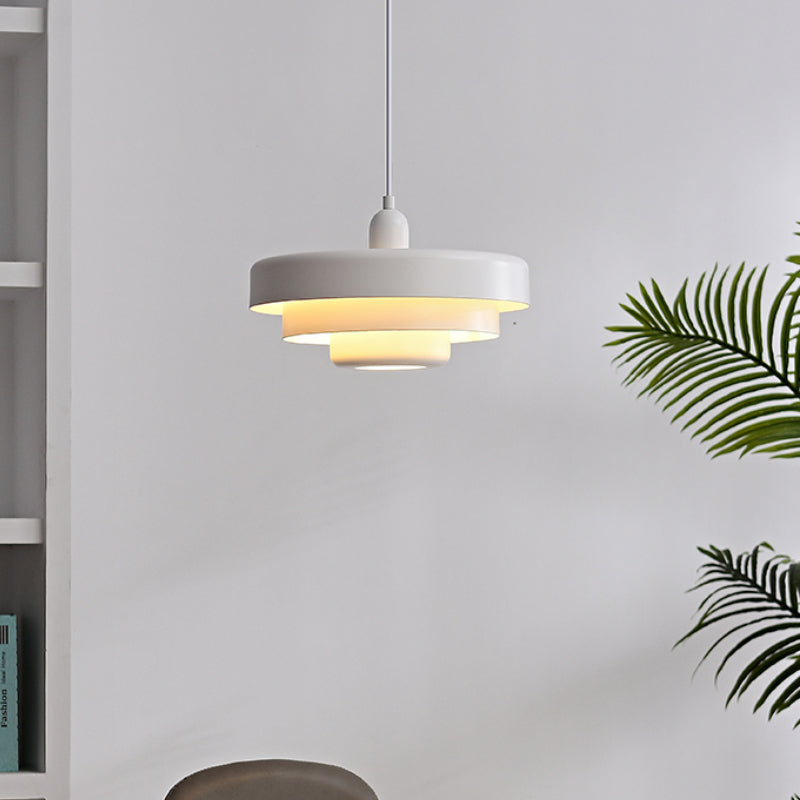 Round Metal Pendant Light 14-Inch Industrial Farmhouse Ceiling Fixture for Kitchen Island Dining Room Bedroom E26 Socket Green Orange | Thomler