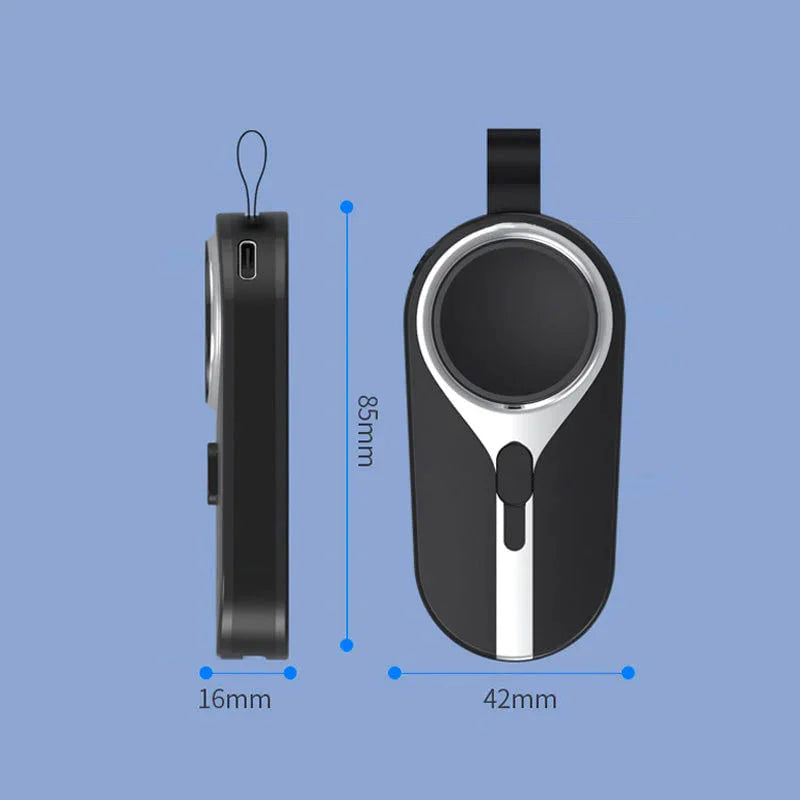 Wireless Charging Power Bank Clip 10.0 cm Portable Phone Smartwatch Charger Keychain | Thomler