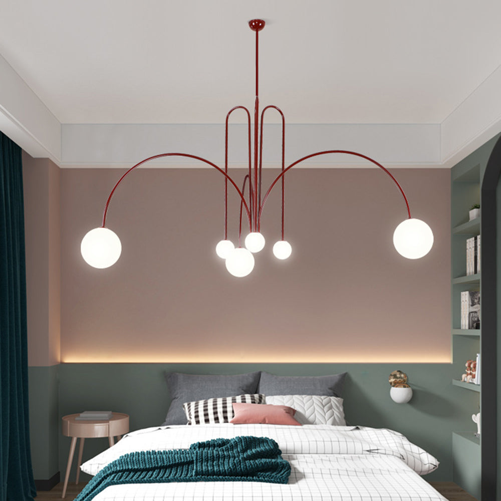 Multi-Pendant Glass Chandelier for Dining Room & Living Room – Adjustable Height Suspension Fixture with LED Bulbs | Thomler