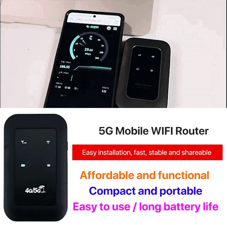 Pocket-Size 5G Mobile Hotspot – Stream, Work & Travel with Blazing Wireless Internet Anywhere | Thomler