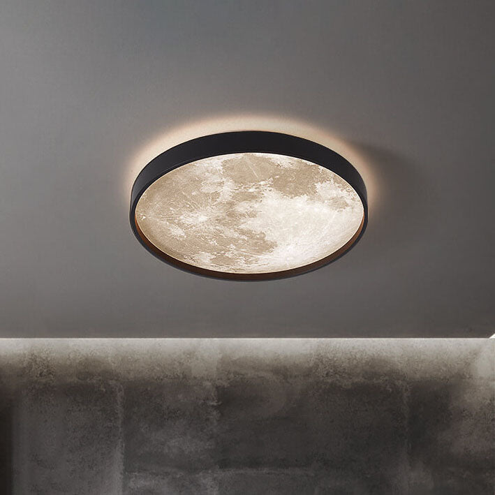 LED Flush Mount Ceiling Fixture with Remote Control - Acrylic Disc Overhead Panel for Bedroom, Kitchen, Hallway | Thomler