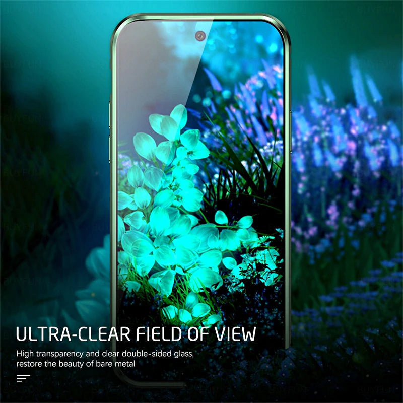 Magnetic Tempered Glass Phone Case for Samsung Galaxy with Dual-Sided Protection and Self-Locking Closure | Thomler