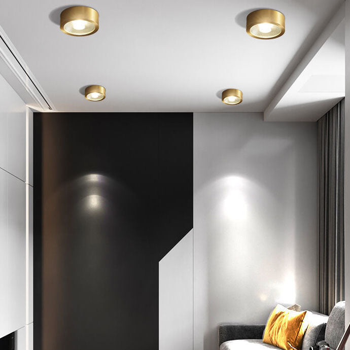Slim-Profile Circular LED Ceiling Light – Brushed Copper Finish for Entryways, Bedrooms & Living Rooms | Thomler