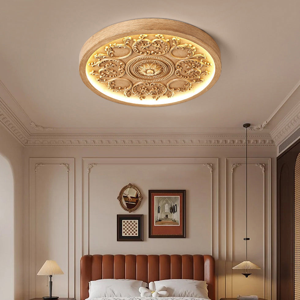 Flush Mount Ceiling Light Iron Acrylic 12.99 in White Living Room Bedroom Minimalist Built-in LED Dimmable Lighting | Thomler