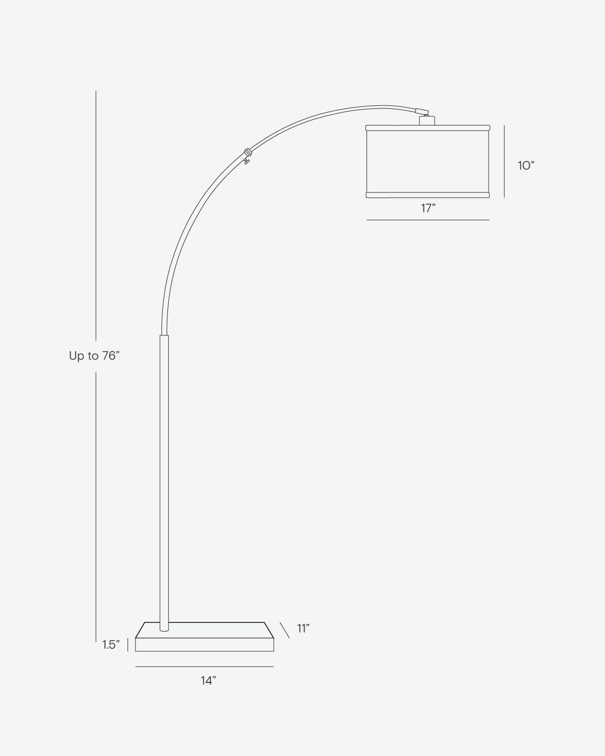 Booglamp Vloerlamp Met Marmeren Voet Messing Zwart 193cm Modern LED | Sansoti