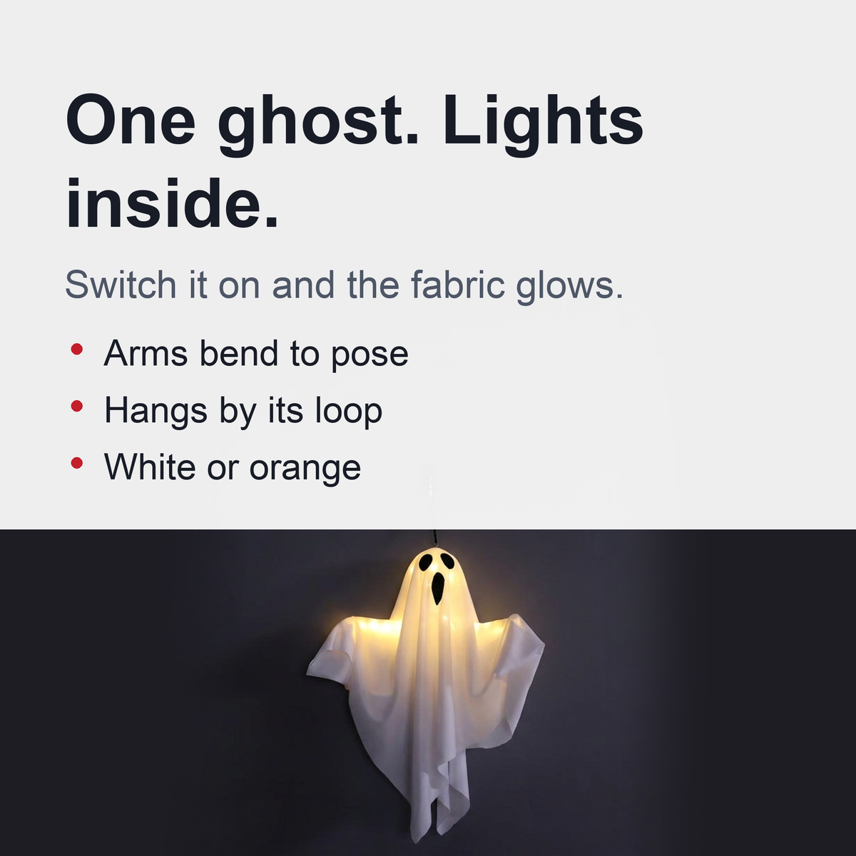 Illuminated Hanging Phantom Decoration with Poseable Limbs for Porch & Entryway Display | Thomler