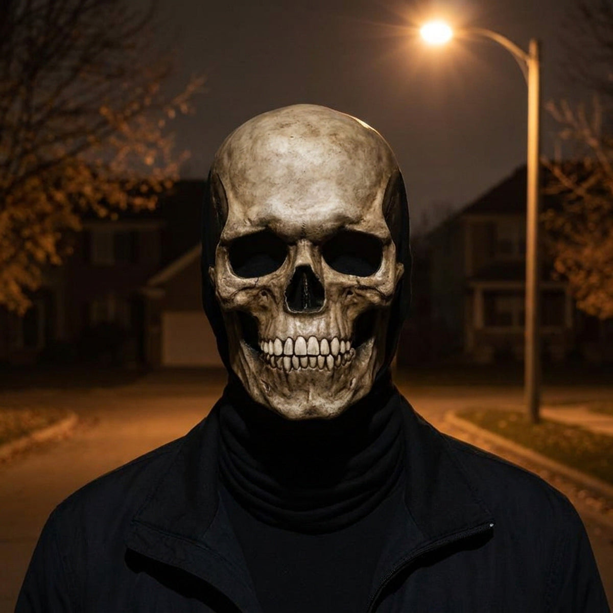 Articulated Skeleton Head Costume with Hinged Lower Jaw for Adults – Pale & Aged Finishes | Thomler