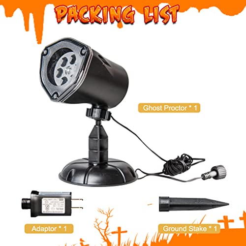 Animated Specter Light Display with Full-Rotation Positioning for Outdoor Halloween Decor | Thomler