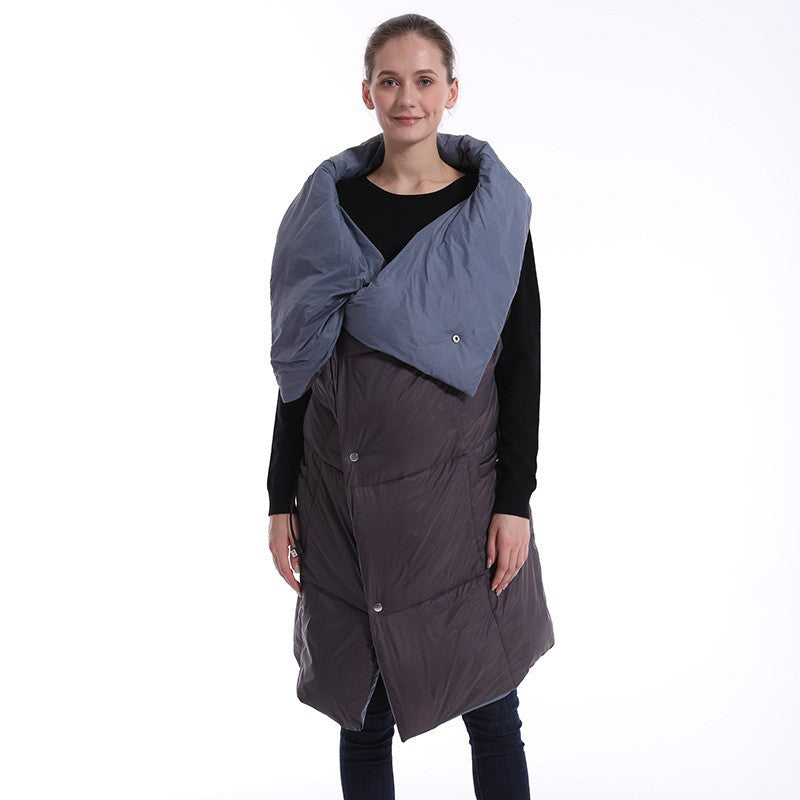 Oversized Hooded Throw Blanket with Sleeves and Foot Pocket Gray Wearable Wrap for Couch Reading TV Lounging | Thomler