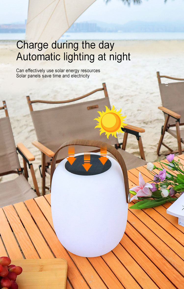 Rechargeable LED Lantern with Remote Control for Patio & Camping – Solar or USB Powered, IP65 Weather Resistant, 16 Color Modes | Thomler