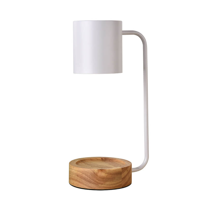 Flameless Scented Wax Warmer Lamp with Wood Base & Dimmable Ambient Light for Bedroom Living Room | Thomler