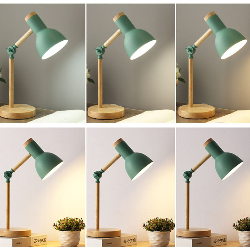 Nordic Wood & Metal Desk Lamp – Modern Minimalist Task Light for Home Office & Study – E26 Socket, Adjustable Reading Light – 5 Stylish | Thomler
