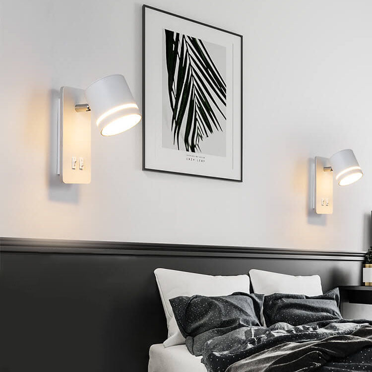 Adjustable LED Wall Sconce with Backlight – Rotatable Reading Light for Bedroom & Hallway – Modern Spotlight for Bedside & Living Room | Thomler