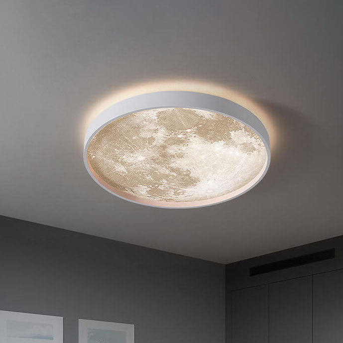 LED Flush Mount Ceiling Fixture with Remote Control - Acrylic Disc Overhead Panel for Bedroom, Kitchen, Hallway | Thomler