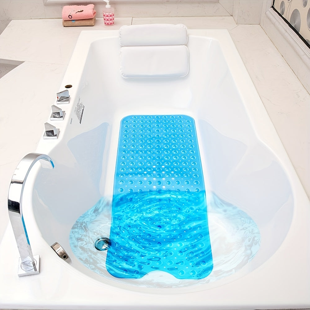 Bath Mat PVC 101.0 cm Grey Non Slip Bathtub Walk In Shower Safety Mat With Suction Cups | Thomler