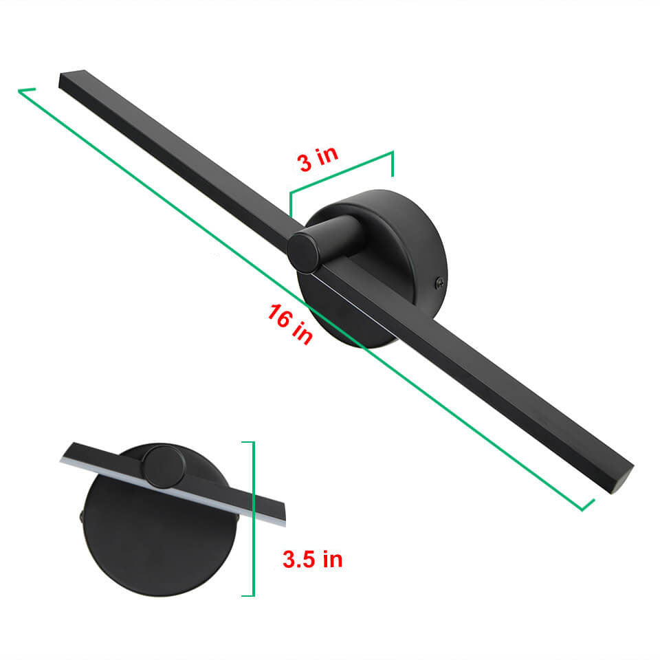 Wall Lamp Aluminum 16 in LED 800lm Modern Bedside Living Room Study Lighting | Thomler