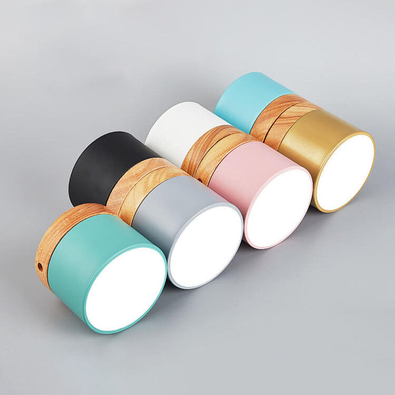 Round Compact LED Ceiling Light with Tri-Color Temperature Switch for Hallways, Bedrooms & Living Rooms | Modern Nordic Style Flush Mount | Thomler
