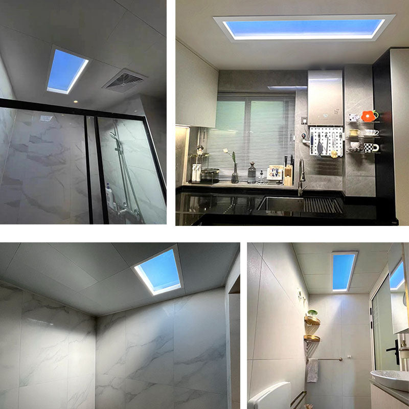 Ceiling Lamp Metal LED 60.0 cm x 30.0 cm Daylight Simulation Living Room Bedroom Recessed Smart Skylight Light | Thomler