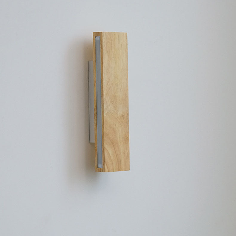 Rotating LED Wall Sconce with Wood Accent – Adjustable Minimalist Light for Bedroom & Living Room | Thomler