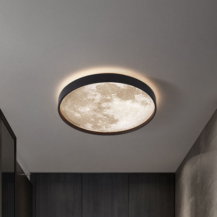 LED Flush Mount Ceiling Fixture with Remote Control - Acrylic Disc Overhead Panel for Bedroom, Kitchen, Hallway | Thomler